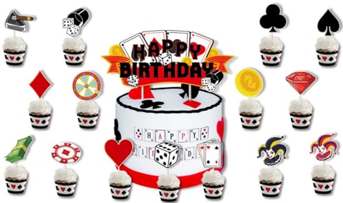 Casino Tortendeko Casino Cake Topper 16 Stück Glitter Casino Cupcake Toppers Geburtstag Kuchen Dekoration Las Vegas Casino Nacht Thema Party Casino Nacht Geburtstag Kuchendeko Zubehör Casino Tortendeko Casino Cake Topper 16 Stück Glitter Casino Cupcake Toppers Geburtstag Kuchen Dekoration Las Vegas Casino Nacht Thema Party Casino Nacht Geburtstag Kuchendeko Zubehör von Miss-shop