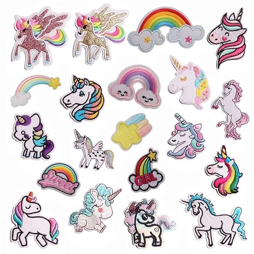 Eisen auf Patch,Patches zum Aufbügeln 20 Stück Einhorn Patches für Kleidung Stickerei Applique zum Nähen von Jacken Rucksäcken Jeans Eisen auf Patch,Patches zum Aufbügeln 20 Stück Einhorn Patches für Kleidung Stickerei Applique zum Nähen von Jacken Rucksäcken Jeans von Miss-shop