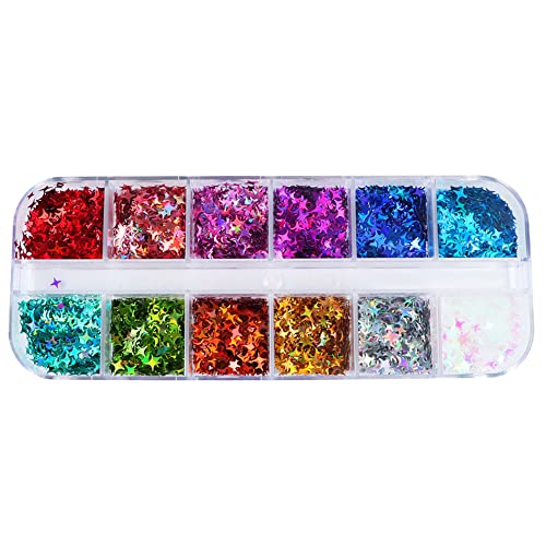 Stern Pailletten,Konfetti Pailletten Sterne Konfetti Glitter Star Pailletten für Kunsthandwerk DIY Nail Art und Party Dekoration Stern Pailletten,Konfetti Pailletten Sterne Konfetti Glitter Star Pailletten für Kunsthandwerk DIY Nail Art und Party Dekoration von Miss-shop