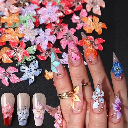 50 Stück 3D Nagelkunst Charms, Blumen Design Nagel Dekoration 50 Stück 3D Nagelkunst Charms, Blumen Design Nagel Dekoration von MissJelly