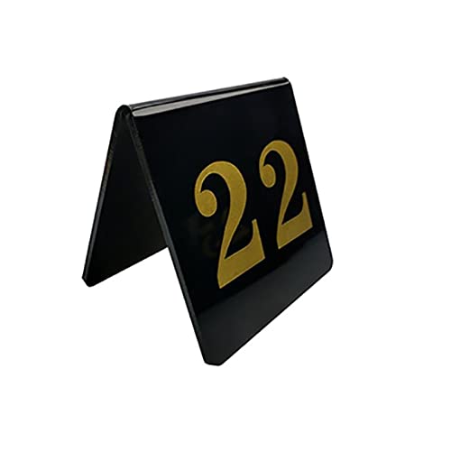 Tischnummern aus Acryl, Ladenstil, goldene Nummer: Am besten für rustikale Empfänge, Bankette, Cafés, Restaurants, Hotels (8 x 7 x 8 cm / 3,1 x 2,7 x 3,1 Zoll) (Anzahl: 1 von MissYin