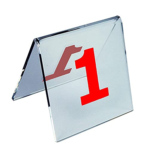 Tischnummern aus Acryl: Am besten für rustikale Empfänge, Bankette, Cafés, Restaurants, Hotels (8 x 7 x 8 cm / 3,1 x 2,7 x 3,1 Zoll) (Größe: 1-10) (schwarz von MissYin