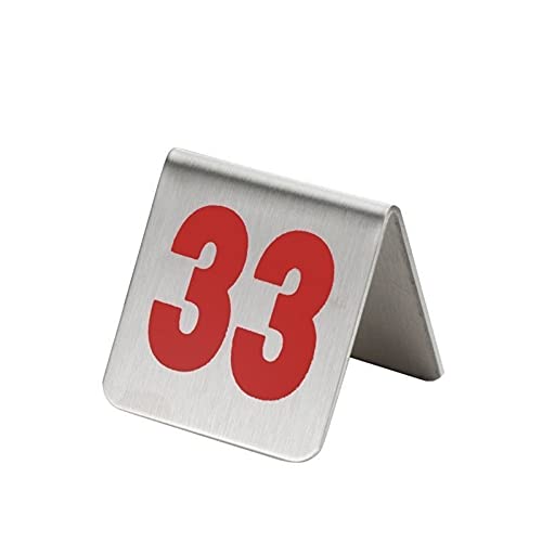 Tischnummern im Zelt-Stil aus Edelstahl: Am besten für rustikale Empfänge, Bankette, Cafés, Restaurants, Hotels (5,1 x 5,1 x 5,1 cm) (Größe: 1-20) (NE von MissYin