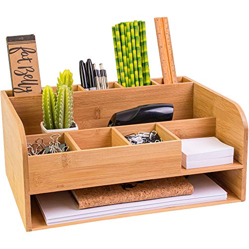 MissionMax Schreibtisch-Organizer aus Bambusholz mit Aktenordner für Bürobedarf, Aufbewahrung und Schreibtischzubehör. Perfekte Dekorationskombination für Schreibtischorganisation, Home Office und MissionMax Schreibtisch-Organizer aus Bambusholz mit Aktenordner für Bürobedarf, Aufbewahrung und Schreibtischzubehör. Perfekte Dekorationskombination für Schreibtischorganisation, Home Office und von MissionMax