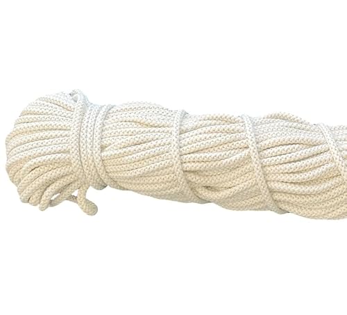 Mississhop 100 m Baumwollkordel Seile Kordel aus Baumwolle mit Polyacryl Kern Creme Ø 3 mm von Mississhop