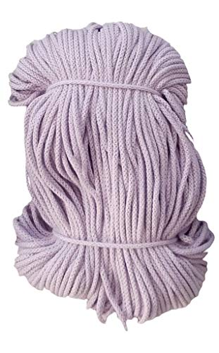 Mississhop 100 m Baumwollkordel Seile Kordel aus Baumwolle mit Polyacryl Kern Lavendel Ø 6 mm von Mississhop