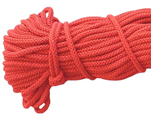 Mississhop 50 m Baumwollkordel Seile Kordel aus Baumwolle mit Polyacryl Kern Koralle Ø 8 mm von Mississhop