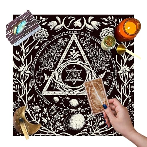 Missmisq Altar Tarot Tuch, Lese-Tarot-Kartentuch zur Wahrsagerei, Himmelsdekoratives Altartuch, Hexereizubehör für Tarotkartenliebhaber Missmisq Altar Tarot Tuch, Lese-Tarot-Kartentuch zur Wahrsagerei, Himmelsdekoratives Altartuch, Hexereizubehör für Tarotkartenliebhaber von Missmisq