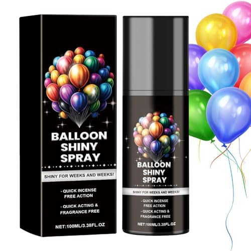 Missmisq Glanzspray für Luftballons,Ballon-Glühspray | 100 ml Ballons glänzendes Spray,Balloon Shiny Enhancer, Shiny Glow Spray, Ballonspray, damit Ballons glänzen und länger halten von Missmisq