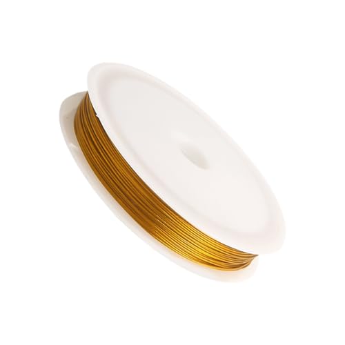 Missmisq Perlendraht Zum Auffädeln - Stahldraht Für Halsketten - Flexible Schnur für Armbänder Halsketten Anfänger Bastler Handarbeit von Missmisq