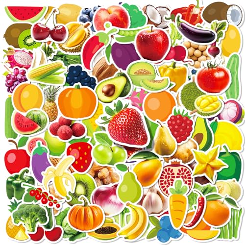 Mistree 100 Aufkleber Obst und Gemüse Kinder, Verschiedene Sticker Früchte Realistisch Wasserdicht 4-5 CM Mistree 100 Aufkleber Obst und Gemüse Kinder, Verschiedene Sticker Früchte Realistisch Wasserdicht 4-5 CM von Mistree