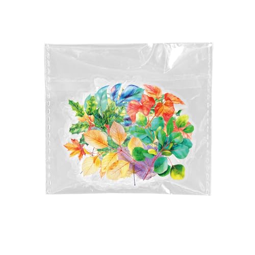 Mistree 50 Aufkleber Transparent Blatt, Sticker Frühling Magisch für Fotoalbum Deko,4-5 CM von Mistree