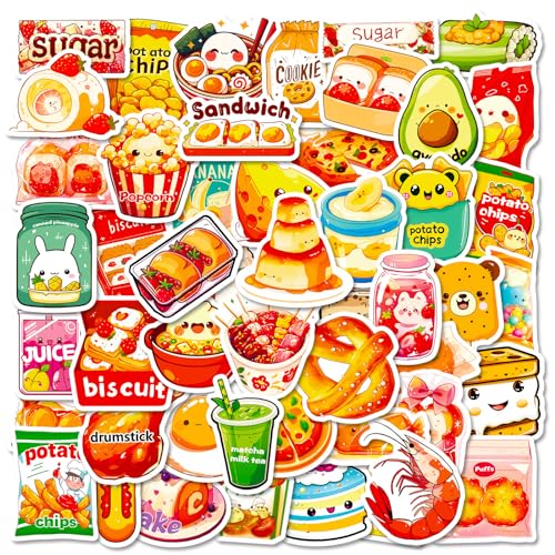 Mistree 50 Aufkleber Essen und Trinken, Aesthetische Sticker Kindern, 4-5 CM Mistree 50 Aufkleber Essen und Trinken, Aesthetische Sticker Kindern, 4-5 CM von Mistree
