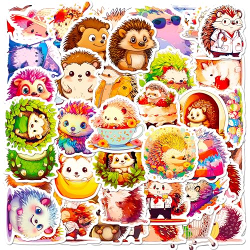 Mistree 50 Aufkleber Igel, Wasserfeste Sticker Igel für Trinkflasche, Brotdose, 5 CM Mistree 50 Aufkleber Igel, Wasserfeste Sticker Igel für Trinkflasche, Brotdose, 5 CM von Mistree