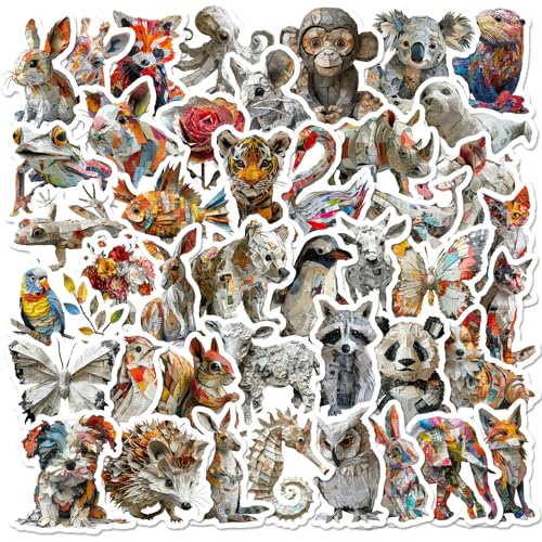 Mistree 50 Aufkleber Tiere Wald, Sticker Dschungeltiere, Zeitung Skulptur Tier zum Kleben, 4-5 CM Mistree 50 Aufkleber Tiere Wald, Sticker Dschungeltiere, Zeitung Skulptur Tier zum Kleben, 4-5 CM von Mistree