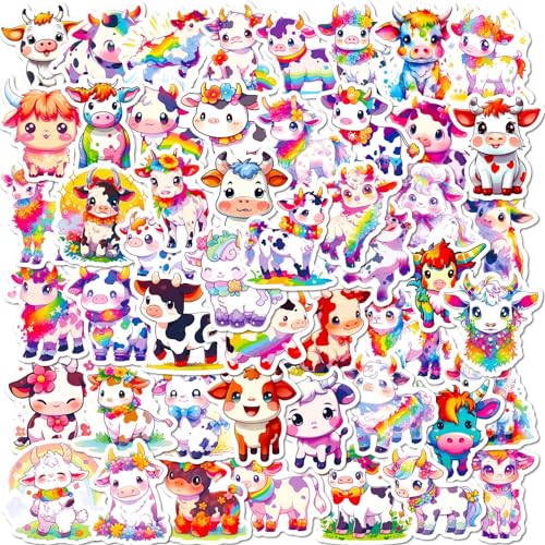 Mistree 50 Kuh Aufkleber Bunt, Wasserfeste Pickerl Bauernhof, 4-5 CM Mistree 50 Kuh Aufkleber Bunt, Wasserfeste Pickerl Bauernhof, 4-5 CM von Mistree
