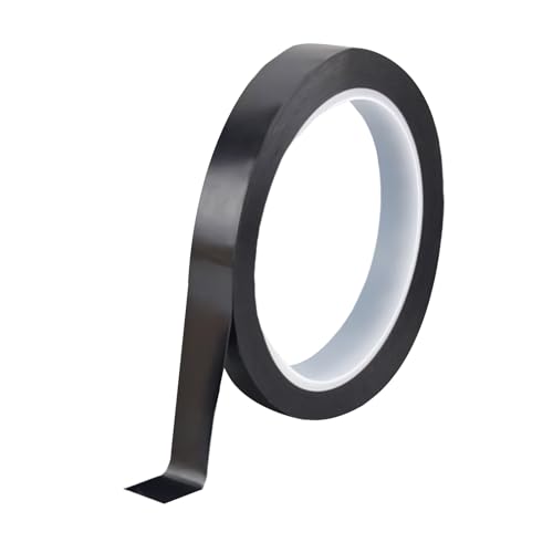 Misuyue 10mm Kapton Tape, 33m Hitzebeständiges Klebeband Polyimid Isolierband für Elektronik, 3D-Drucker Löten, Sublimation und Isolierenden Leiterplatten, Matt Schwarz von Misuyue