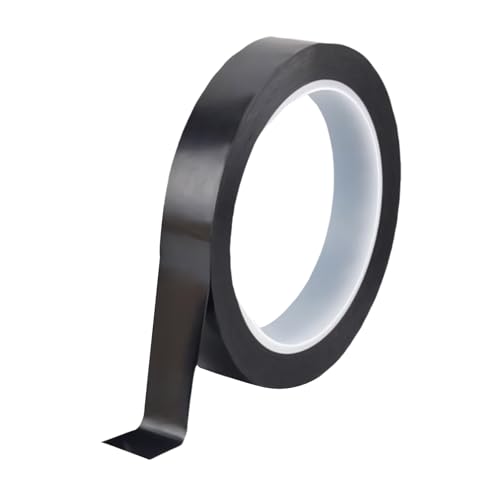 Misuyue 12mm Kapton Tape, 33m Hitzebeständiges Klebeband Polyimid Isolierband für Elektronik, 3D-Drucker Löten, Sublimation und Isolierenden Leiterplatten, Matt Schwarz von Misuyue