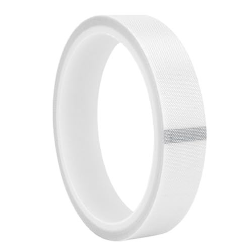 Misuyue 20mm x 10M Teflonband Selbstklebend, 0,18mm Dicke Hitzebeständiges Klebeband, PTFE Teflon Tape für Vakuumiermaschine Impulsversiegeler, Hitzebeständiges bis 300℃ (Weiß) von Misuyue