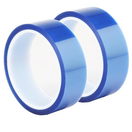 Misuyue 2pcs Hitzebeständiges Klebeband, 30mm PET-Klebeband, Hohe Temp Tape Isolierband für Sublimation, 3D-Drucker, Elektronik Leiterplatten, Keine Rückstände Hitzeschutzband Misuyue 2pcs Hitzebeständiges Klebeband, 30mm PET-Klebeband, Hohe Temp Tape Isolierband für Sublimation, 3D-Drucker, Elektronik Leiterplatten, Keine Rückstände Hitzeschutzband von Misuyue
