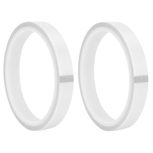 Misuyue 2 Rollen Teflonband Selbstklebend 15mm x 10M, Hitzebeständiges Klebeband, PTFE Teflon Tape für Vakuumiermaschine Impulsversiegeler, Hitzebeständiges bis 300℃ (Weiß) von Misuyue