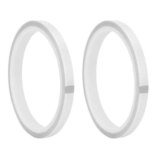 Misuyue 2 Rollen Teflonband Selbstklebend 6mm x 10M, Hitzebeständiges Klebeband, PTFE Teflon Tape für Vakuumiermaschine Impulsversiegeler, Hitzebeständiges bis 300℃ (Weiß) von Misuyue