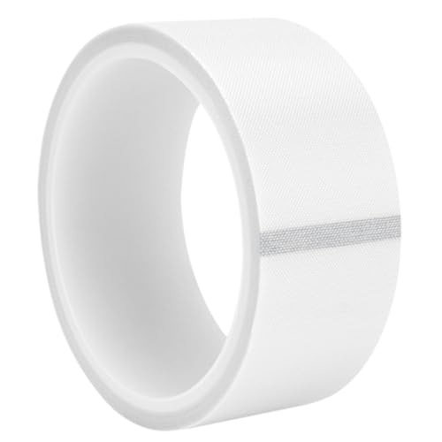 Misuyue 35mm x 10M Teflonband Selbstklebend, 0,18mm Dicke Hitzebeständiges Klebeband, PTFE Teflon Tape für Vakuumiermaschine Impulsversiegeler, Hitzebeständiges bis 300℃ (Weiß) von Misuyue