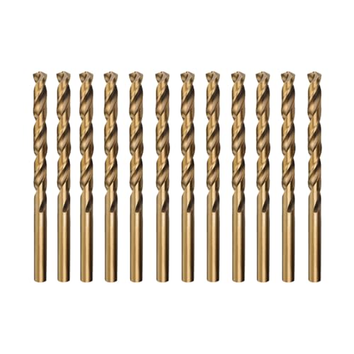 Misuyue 3mm M35 Cobalt Bohrer, 12 Stück HSS Metallbohrer Set, Stahlbohrer, Spiralbohrer, Eisenbohrer, Stahlbeton Bohrer für Edelstahl Metall Gusseisen Aluminium Holzbohrer von Misuyue