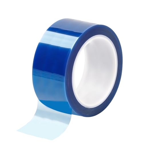 Misuyue Hitzebeständiges Klebeband, 40mm x 33m Wärmeband Hitzeschutz Isolierband, Polyimid Hohe Temp Tape für Sublimation 3D-Drucker, Elektronik Leiterplatten, DIY Handwerk, Blau von Misuyue