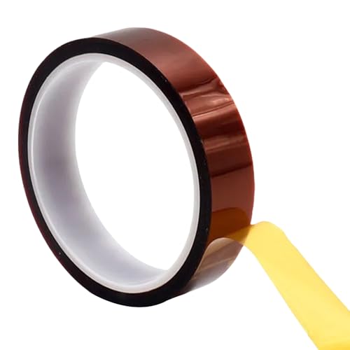 Misuyue Hitzebeständiges Klebeband, 20mm x 33m Kapton Tape, Polyimid Hochtemperaturband für Elektronik, 3D-Drucker Löten, Sublimation und Isolierenden Leiterplatten von Misuyue