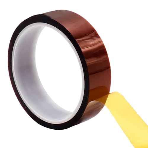Misuyue Hitzebeständiges Klebeband, 30mm x 33m Kapton Tape, Polyimid Hochtemperaturband für Elektronik, 3D-Drucker Löten, Sublimation und Isolierenden Leiterplatten von Misuyue
