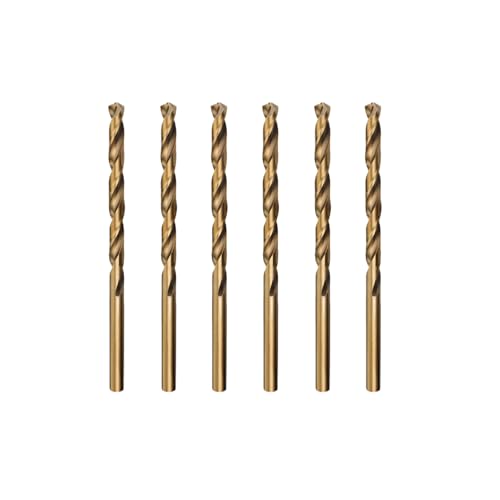 Misuyue M35 Cobalt Bohrer 2.5mm, HSS Metallbohrer Set, Stahlbohrer, Spiralbohrer, Eisenbohrer, Stahlbeton Bohrer für Edelstahl Metall Gusseisen Aluminium Holzbohrer (6 Stück) von Misuyue