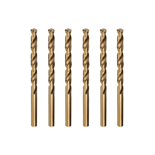 Misuyue M35 Cobalt Bohrer 3mm, HSS Metallbohrer Set, Stahlbohrer, Spiralbohrer, Eisenbohrer, Stahlbeton Bohrer für Edelstahl Metall Gusseisen Aluminium Holzbohrer (6 Stück) von Misuyue