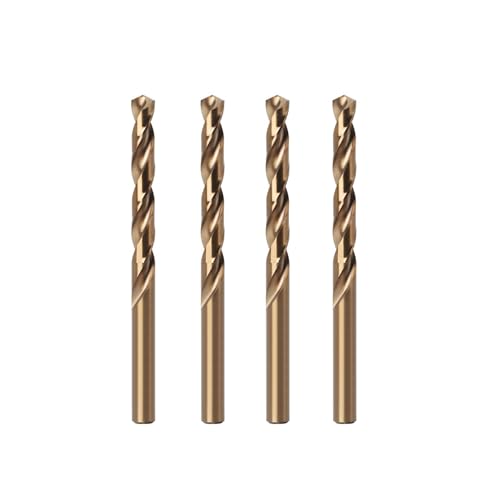 Misuyue M42 Cobalt Bohrer 5.2mm, HSS Metallbohrer Set, Professional Stahlbohrer, Spiralbohrer, Eisenbohrer für Metall, Gusseisen, Edelstahl, Aluminium, Holzbohrer (4 Stück) von Misuyue