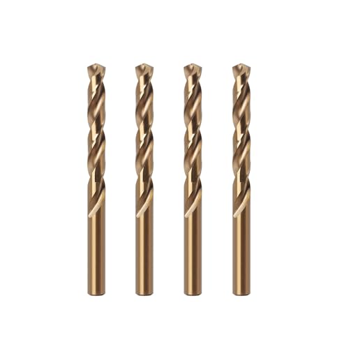 Misuyue M42 Cobalt Bohrer 6.2mm, HSS Metallbohrer Set, Professional Stahlbohrer, Spiralbohrer, Eisenbohrer für Metall, Gusseisen, Edelstahl, Aluminium, Holzbohrer (4 Stück) von Misuyue