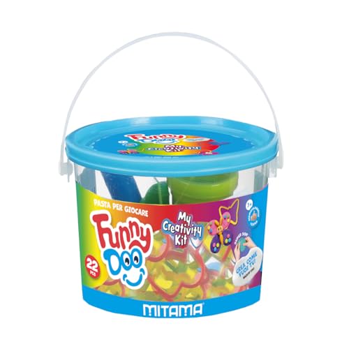 Mitama Dose My Creativity Kit Funny Doo, Modelliermasse, 22 Teile, Spieldose mit Formen, ab 3 Jahren, Spiel und Freizeit, Kinder von Mitama