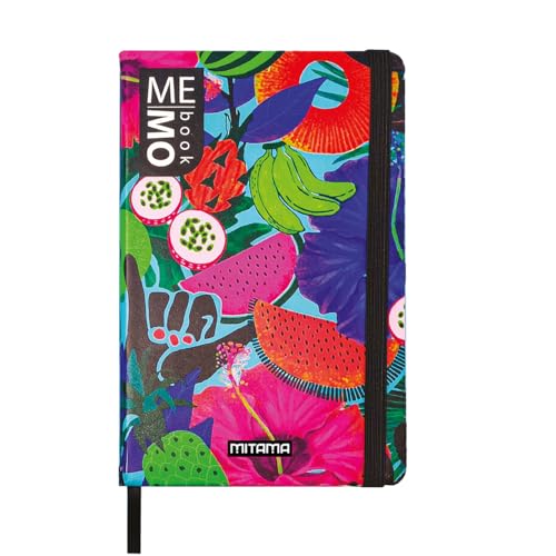 Mitama Notizbuch Large – Grafik BRAZIL – MEMO BOOK – Notizbuch – Soft Touch Cover – Innentasche + Bleistift enthalten – Blätter kariert 5 mm – 13 x 21 cm von Mitama