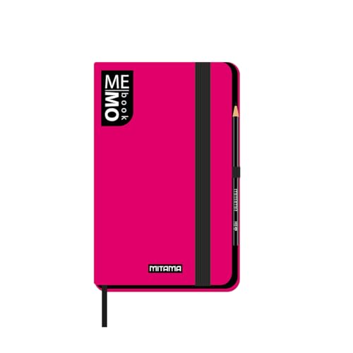 Mitama Notizbuch Pocket Fuchsia – Memobook – Notizbuch – Soft-Touch-Cover – Innentasche + Bleistift enthalten – weiße Blätter – 9 x 14 cm von Mitama