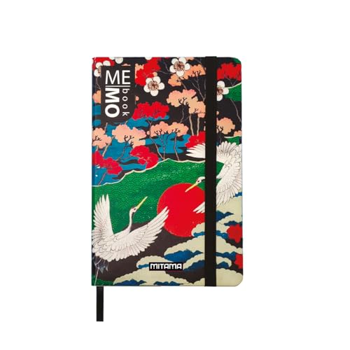 Mitama Notizbuch Pocket Grafik Japan - Memobook - Notizbuch - Soft Touch Cover - Innentasche + Bleistift enthalten - karierte Blätter 5 mm - 9 x 14 cm von Mitama