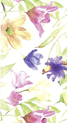 Mitteldecken Lucy – Gemalte Blumen / Blumen aus Airlaid 80x80cm von Mitteldecken