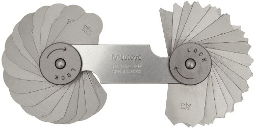 Mitutoyo 186–102 Radius Gauge, 17/162,6 cm-1/5,1 cm Serie von Mitutoyo