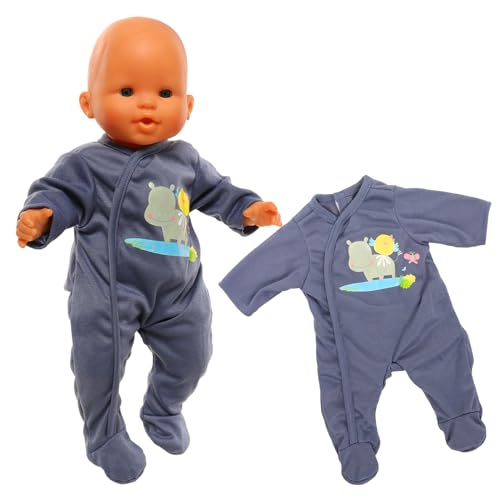 Miunana Kleidung Outfits für Baby Puppen, Puppen Overall Puppenkleidung 35-43 cm (Dunkelblau) von Miunana