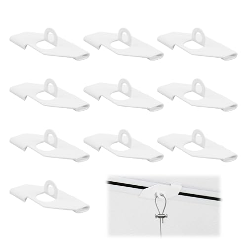 10 pcs Deckenclips mit Ösen für Rasterdecken Deckenbefestigung ohne Bohren, mit Ösen Weiß 10 pcs Deckenclips mit Ösen für Rasterdecken Deckenbefestigung ohne Bohren, mit Ösen Weiß von Miunpri