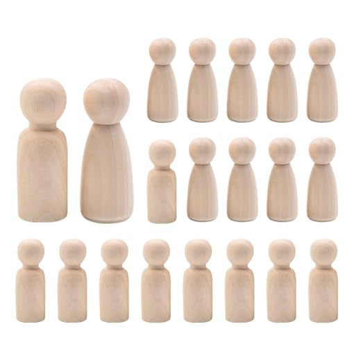 Mivanta 20 Stück 65 mm Holzfiguren, je 10 Mädchen und 10 Jungen, Spielfiguren zum Bemalen, DIY Bastelfiguren aus Holz, Tortenfigur für kreative Projekte, natürliche Holz-Deko-Figuren Mivanta 20 Stück 65 mm Holzfiguren, je 10 Mädchen und 10 Jungen, Spielfiguren zum Bemalen, DIY Bastelfiguren aus Holz, Tortenfigur für kreative Projekte, natürliche Holz-Deko-Figuren von Mivanta