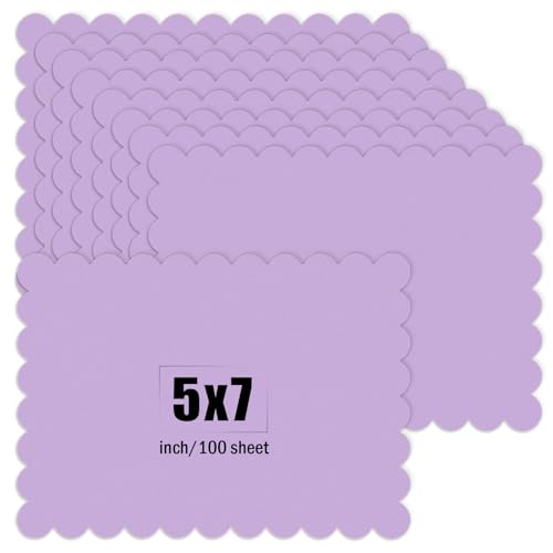 MixTeach 100 Stück gewellte Kartons, 12,7 x 17,8 cm, rechteckig, gewellte Kanten, Kartonpapier, dickes Kartonpapier, Druckerpapier für Kartenherstellung, Basteln, Scrapbooking, Einladungen, Zeichnen MixTeach 100 Stück gewellte Kartons, 12,7 x 17,8 cm, rechteckig, gewellte Kanten, Kartonpapier, dickes Kartonpapier, Druckerpapier für Kartenherstellung, Basteln, Scrapbooking, Einladungen, Zeichnen von MixTeach