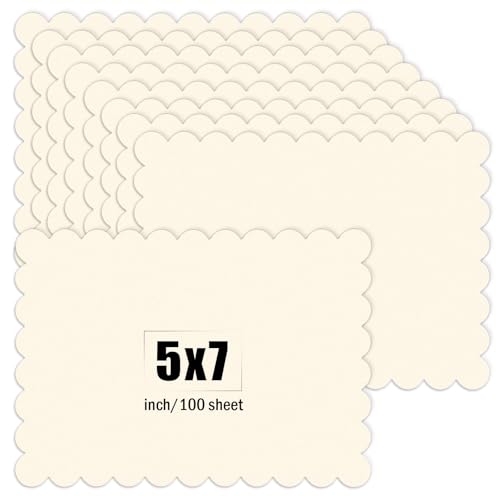 MixTeach 100 Stück gewellte Kartons, 12,7 x 17,8 cm, rechteckig, gewellte Kanten, Kartonpapier, dickes Kartonpapier, Druckerpapier für Kartenherstellung, Basteln, Scrapbooking, Einladungen, Zeichnen MixTeach 100 Stück gewellte Kartons, 12,7 x 17,8 cm, rechteckig, gewellte Kanten, Kartonpapier, dickes Kartonpapier, Druckerpapier für Kartenherstellung, Basteln, Scrapbooking, Einladungen, Zeichnen von MixTeach