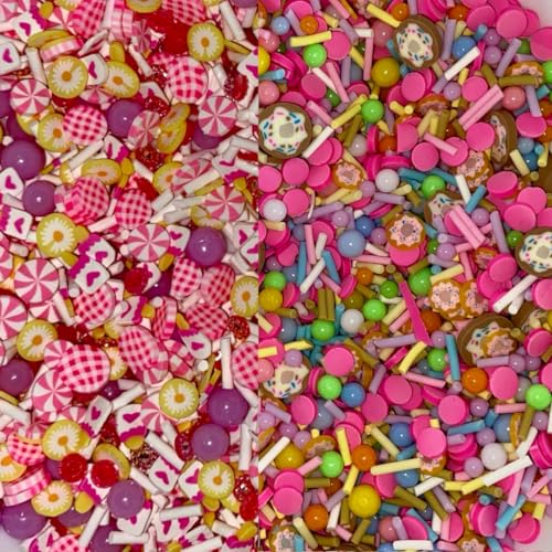 Mixalie Künstliche Streusel, 100g, Polymer Dekorationen für Schleim, Nagelkunst, DIY Basteln, Handyhülle, Harz (Mix1) von Mixalie