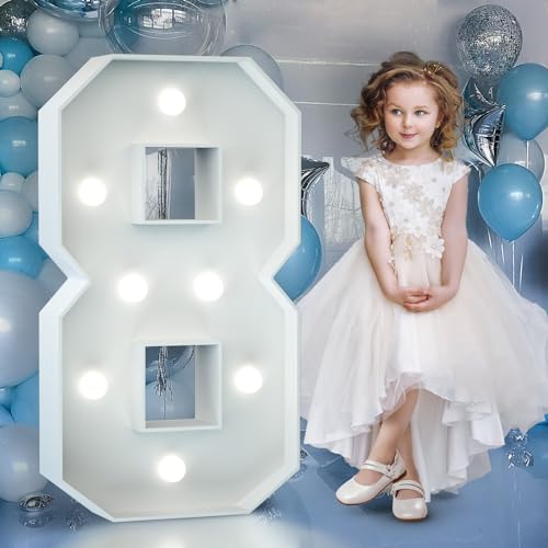 91 cm beleuchtete Zahlen, Geburtstagsdekoration: großes Festzelt, Zahlen 8 für 8. 18. Party, Dekoration, Hochzeit, Babyparty, große Zahlen, Luftballons, Rahmen, Schaumstoffkarton, Mosaik, Ballonbogen, 91 cm beleuchtete Zahlen, Geburtstagsdekoration: großes Festzelt, Zahlen 8 für 8. 18. Party, Dekoration, Hochzeit, Babyparty, große Zahlen, Luftballons, Rahmen, Schaumstoffkarton, Mosaik, Ballonbogen, von Mixifox