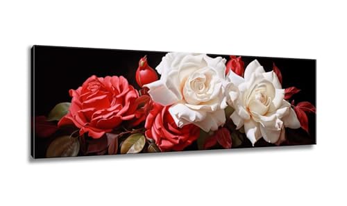 Diamond Painting Erwachsene, Diamond Painting Blume, Diamond Painting Groß xxl 40x120cm, Diamant Painting Bilder,Rose Diamond Painting Eckige Steine,DIY Diamond Painting für Home Decor Wohnzimmer MX-4 von Mixmblon