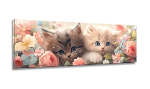 Diamond Painting Erwachsene, Diamond Painting Blume, Diamond Painting Groß xxl 50x150cm, Diamant Painting Bilder, Katze Diamond Painting Eckige Steine,Diamond Painting für Home Decor Wohnzimmer MX-634 von Mixmblon